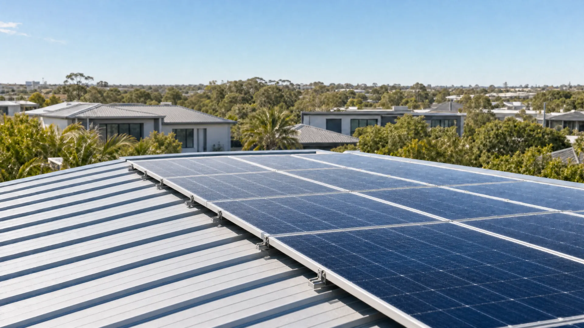 Solar panels on a Melbourne roof
